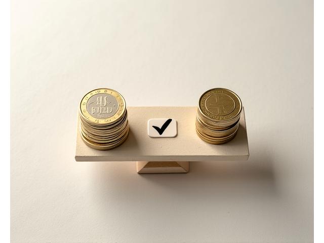 Una mano sosteniendo una hoja de papel con signos de euro y una balanza de justicia, simbolizando equidad financiera.